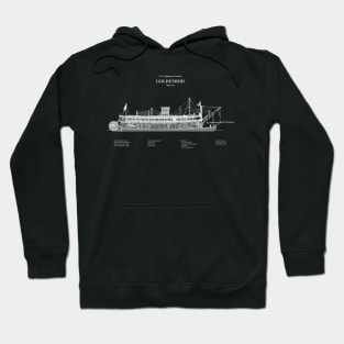 Goldenrod United States Coast Guard Lighthouse Tender - ABDpng Hoodie